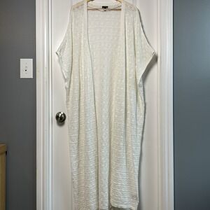 Torrid Ivory Crochet Lace Maxi Duster Kimono Boho Festival Stevie Nicks Style